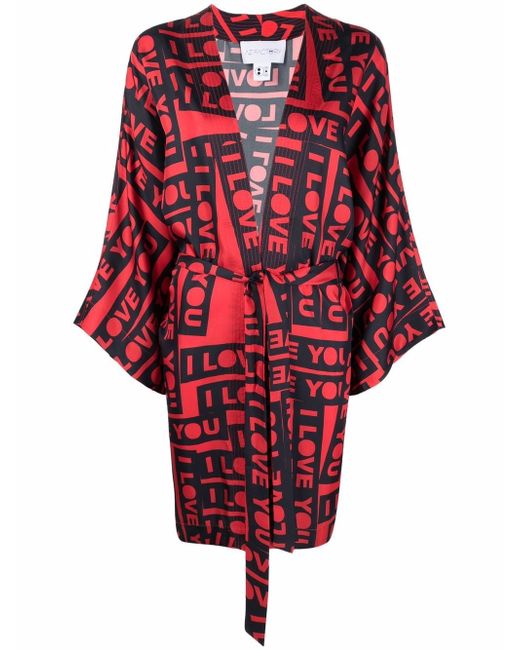Az Factory I Love You print robe