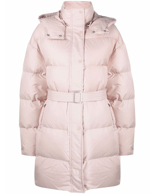 12 Storeez belted puffer coat
