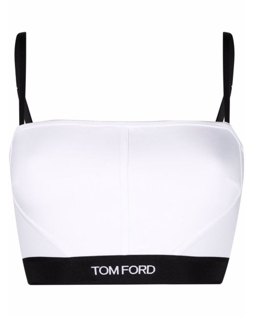 Tom Ford long-line logo-band bra
