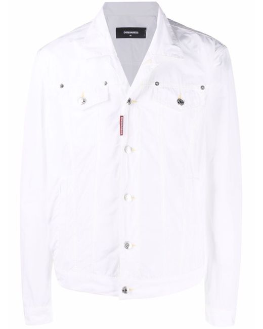 Dsquared2 logo-patch button-fastening jacket