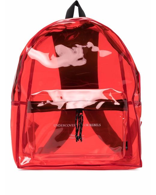 Undercover logo print transparent backpack