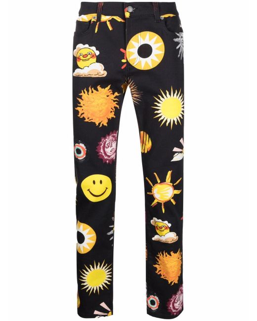 Moschino Celestial printed straight jeans