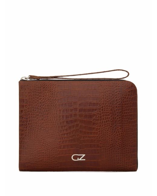 Giuseppe Zanotti Design Fabian leather clutch bag
