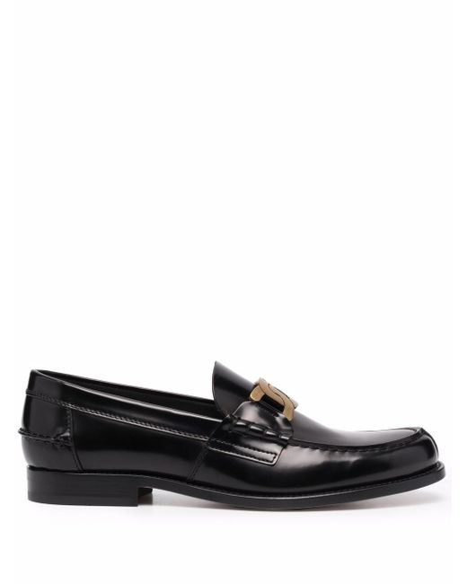 Tod's chain-embellished leather loafers