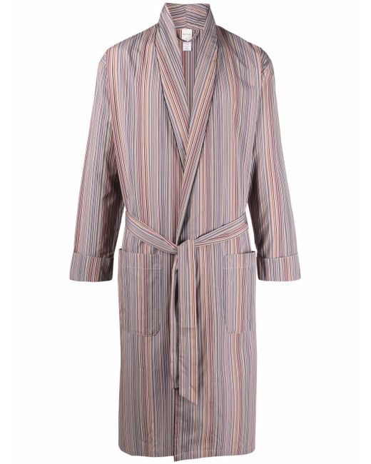 Paul Smith vertical stripe belted robe