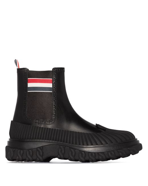 Thom Browne CHELSEA DUCK BLK BOOT