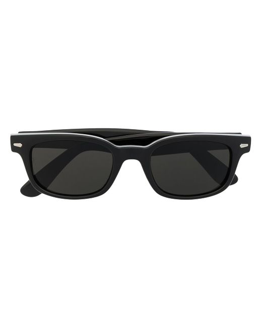 Neighborhood rectangular-frame tinted sunglasses