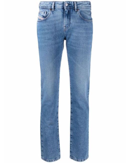Diesel straight-leg washed denim jeans