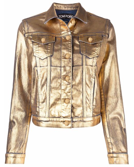 Tom Ford coated-effect denim jacket