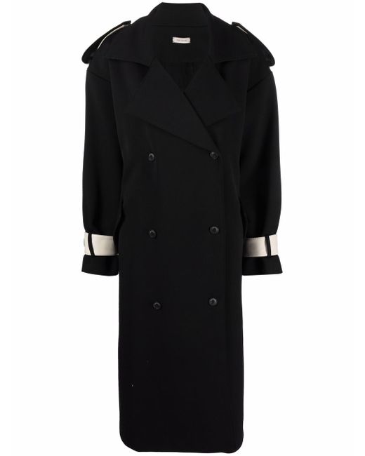 The Mannei two-tone double-breasted coat