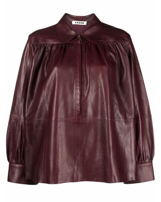 Aeron Dacoma leather blouse