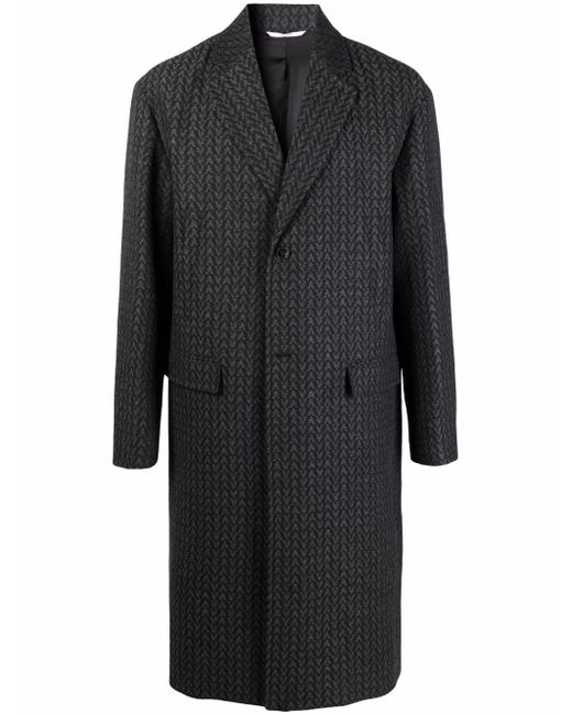 Dondup patterned single-breasted coat