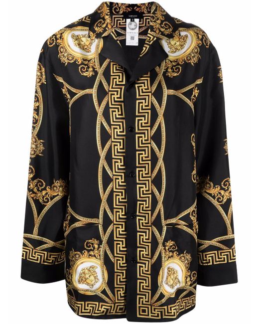 Versace baroque-pattern print pyjama top