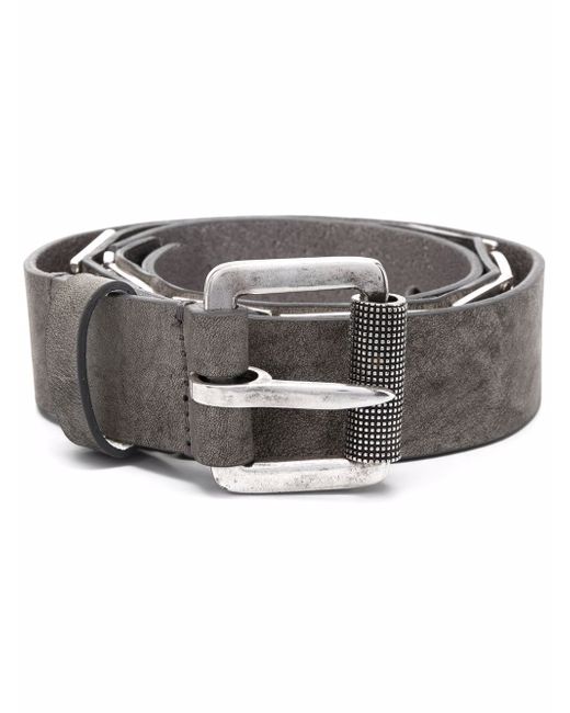 Diesel Red Tag silver buckle leather belt