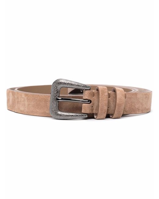 Brunello Cucinelli leather buckle belt