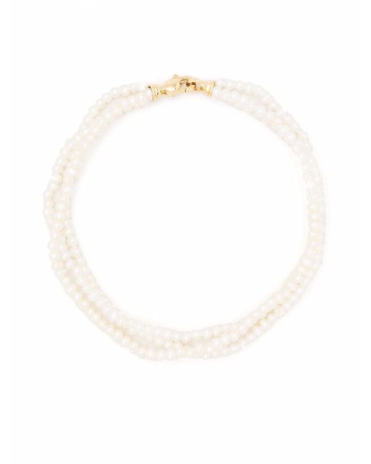 Mizuki layered 14kt yellow gold pearl necklace
