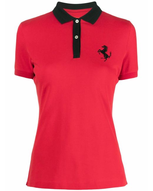 Ferrari Prancing Horse logo-print polo shirt