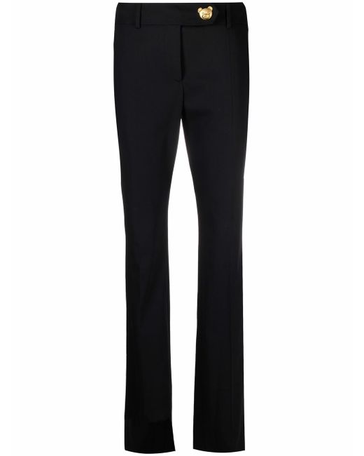 Moschino logo-plaque tailored trousers