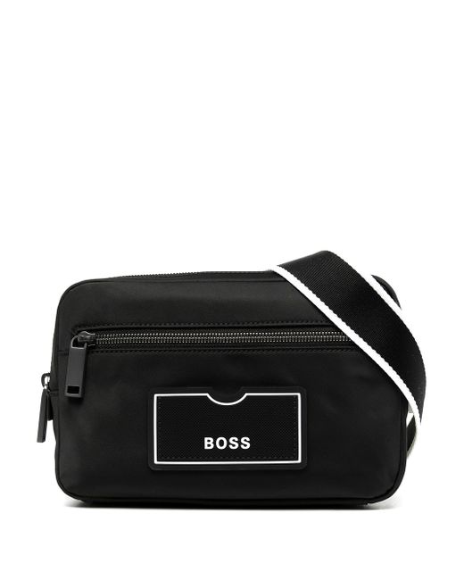 Boss logo-patch shoulder bag