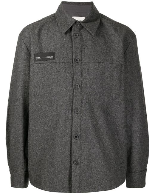 Holzweiler pointed-collar wool-blend shirt