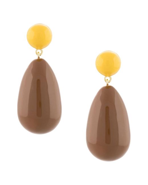 Eshvi oval drop earrings