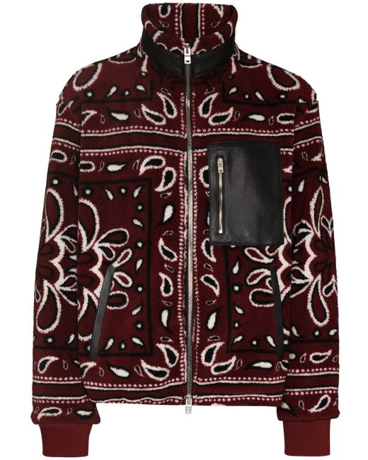 Amiri Bandana print fleece jacket