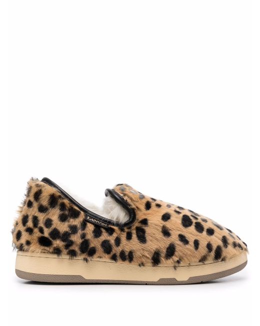 Lanvin leopard-print slippers
