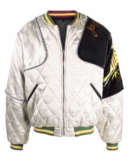 Kapital quilted patchwork bomber jacket