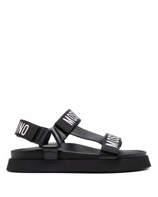 Moschino logo-print flat sandals
