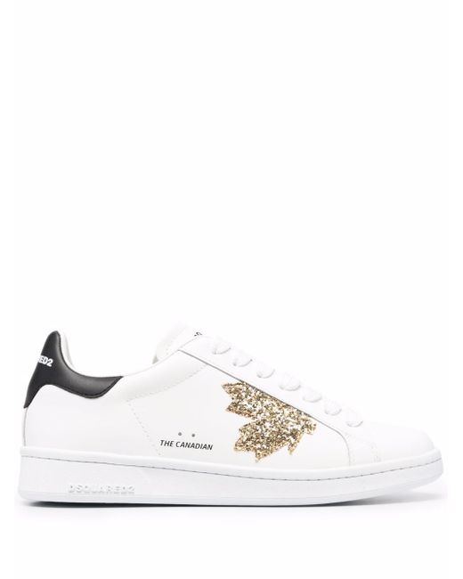 Dsquared2 Boxer glitter-leaf sneakers