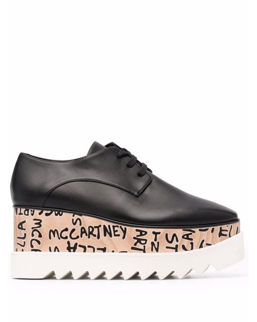 Stella McCartney logo flatform Derby shoes