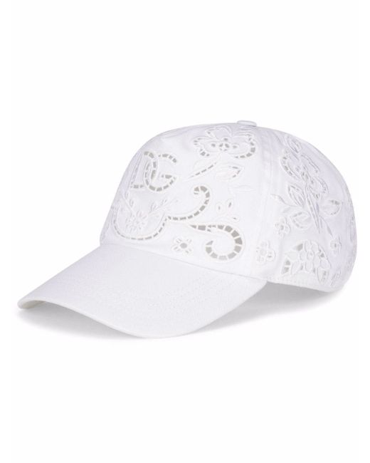 Dolce & Gabbana floral embroidered logo baseball cap