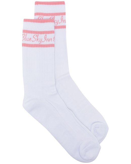 Blue Sky Inn logo-knit socks