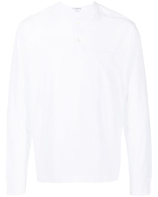 James Perse Clean Finish henley long-sleeve T-shirt