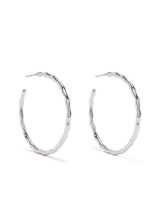 Dower And Hall waterfall sterling hoops