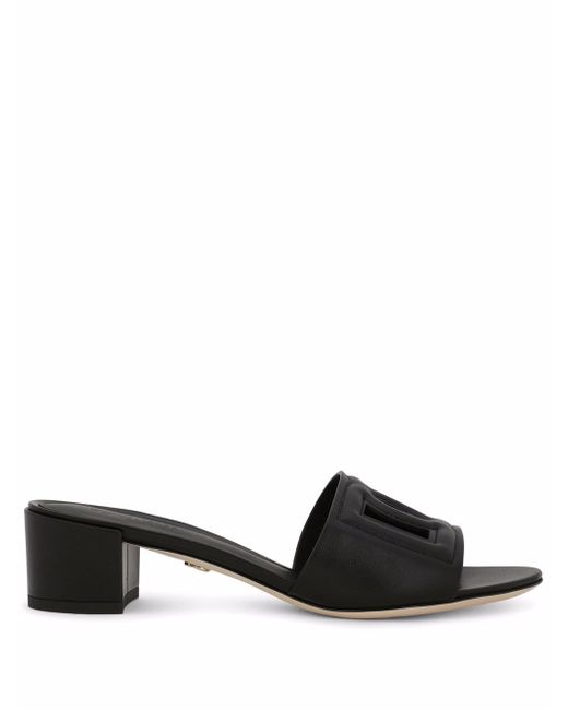 Dolce & Gabbana DG cut-out leather sandals