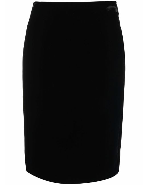 Saint Laurent high-waisted silk skirt