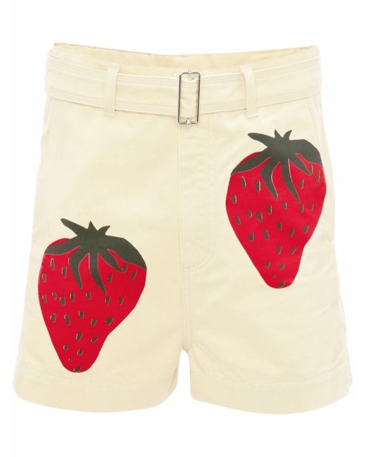 J.W.Anderson strawberry-print shorts