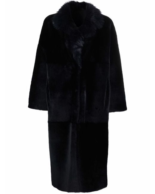 Liska single-breasted shearling coat