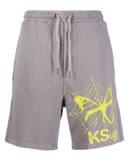 Ksubi logo-print track shorts
