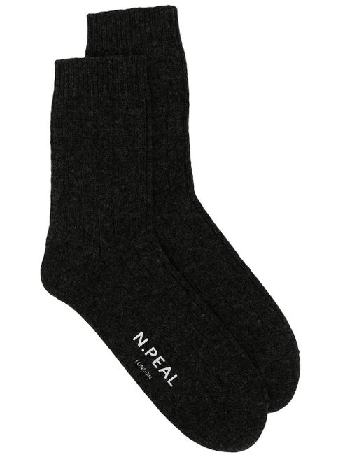 N.Peal logo detail ankle socks