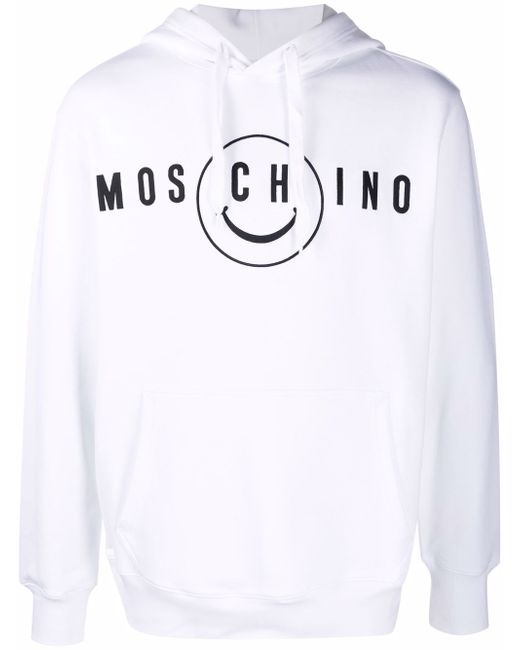 Moschino logo-print organic-cotton hoodie