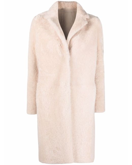 Liska single-breasted textured coat