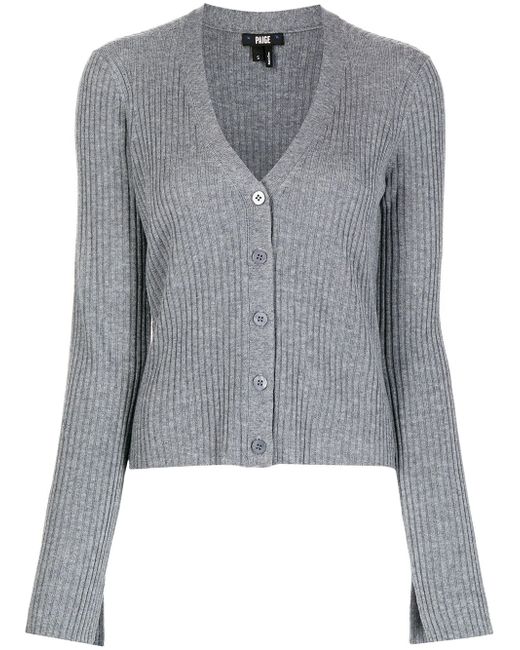 Paige button-up ribbed cardigan