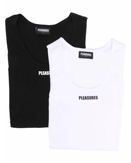 Pleasures logo-print sleeveless T-shirt