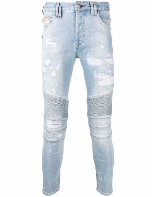 Philipp Plein panelled skinny jeans