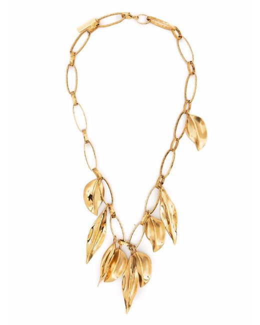 Alberta Ferretti leaf-charm chain necklace