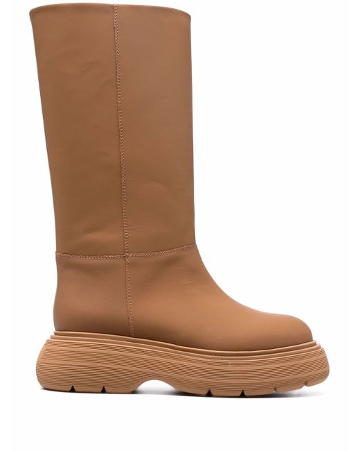 Giaborghini chunky sole leather boots