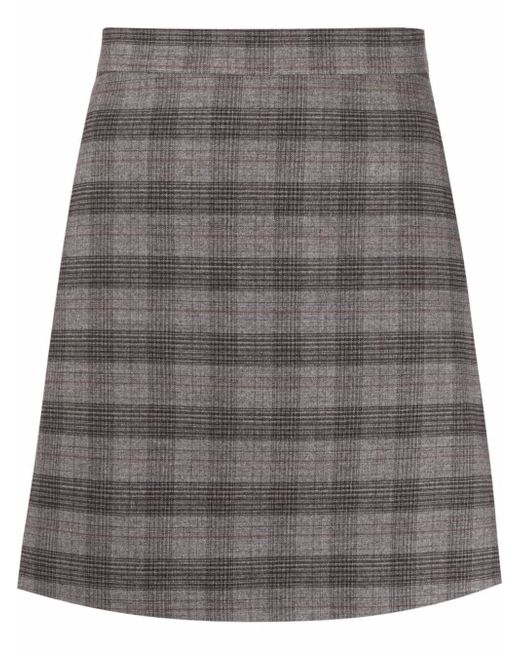 12 Storeez check-print A-line skirt