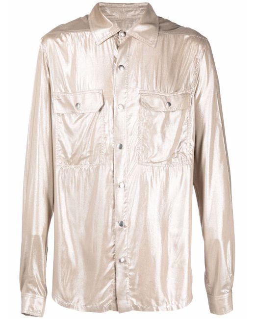 Rick Owens coated button-up shirt
